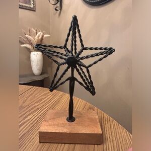 Western Decorative Star - metal with wood base - tabletop decor - patrio…